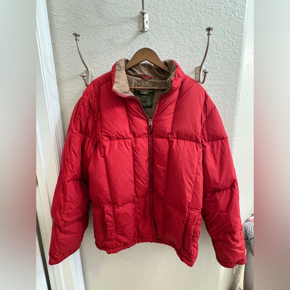 Eddie Bauer - red puffer down jacket